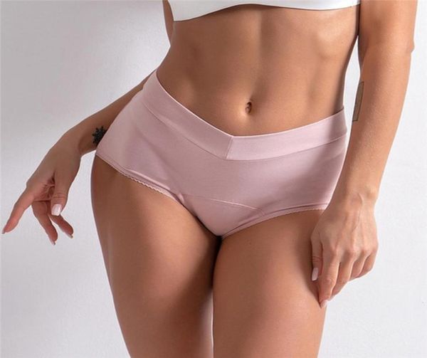 

leak proof menstrual panties physiological pants women underwear period cotton waterproof briefs female lingerie1816935, Black;pink
