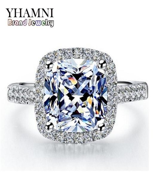 

yhamni real 100 925 sterling silver rings whole inlay 3 carat sona simulation cz wedding rings for women rh00235246483172655, Slivery;golden