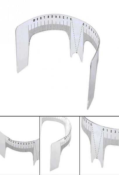 

new eyebrow grooming stencil shaper ruler measure tool makeup reusable eyebrow ruler tool measures 9243001