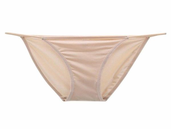 

ice silkunderwear women low waist breathable soft briefs panties solid seamless g string underpants seamless new arrival4846896, Black;pink