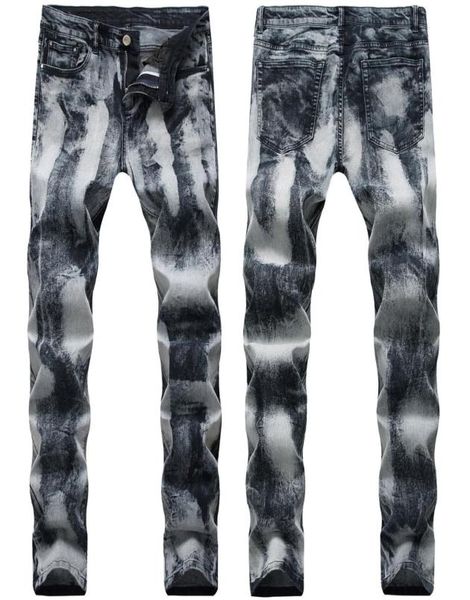 

21 styles mens jeans fold motorcycle pants straight slim fit ripped hole washed fashion trousers pencil pants street2444552, Blue