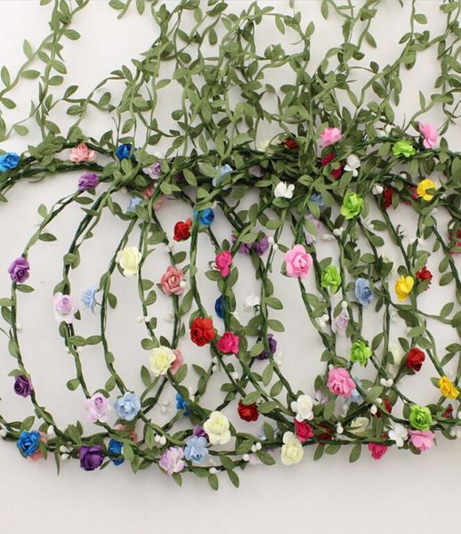 

wholetassel shaped flower headband bohemian floral crown wedding garland forehead hair head band beach wreath 9c6377716