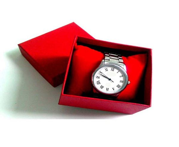

red black blue durable presentation gift box case for bracelet bangle jewelry wrist watch boxs paper watch box1860003, Black;white