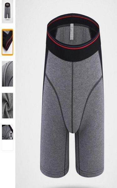 

new men underwear boxers brand s underpants s boxers male cotton long leg shapewear for men1079888, Black;white