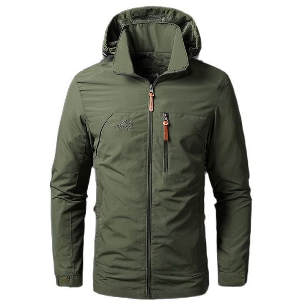

men's jackets men's jackets waterproof military hooded jacket windbreaker outdoor camping sports elastic coat male clothing thin o, Black;brown