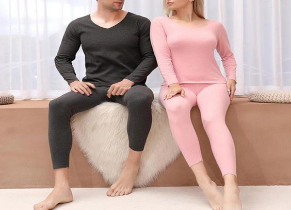

men039s thermal underwear long johns for men women set traceless mens thick velvet autumn clothes pants suit sleepwear9248922, Black;white