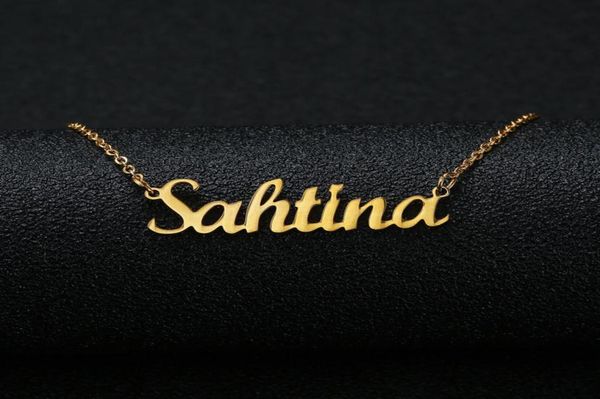 

gold silver color personalized custom name pendant necklace customized cursive nameplate necklace women handmade birthday gift5274800