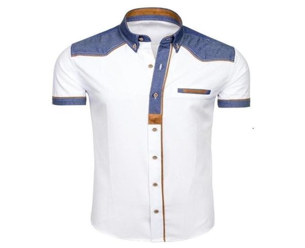 

plus size 3xl men long sleeve patchwork button down casual shirts solid work slim fit shirt plus size mens outdoor clothes3636851, White;black