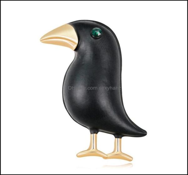 

pins brooches jewelry crow brooch black paint bird enamel for men women suits dress hat collar pins animal gifts drop delivery 2021193189, Gray