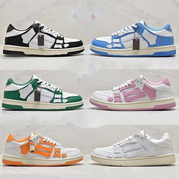 

fashion casual shoes skel low genuine leather sneaker white black lime grey pink khaki green luxury designer sneakers men women trainers us