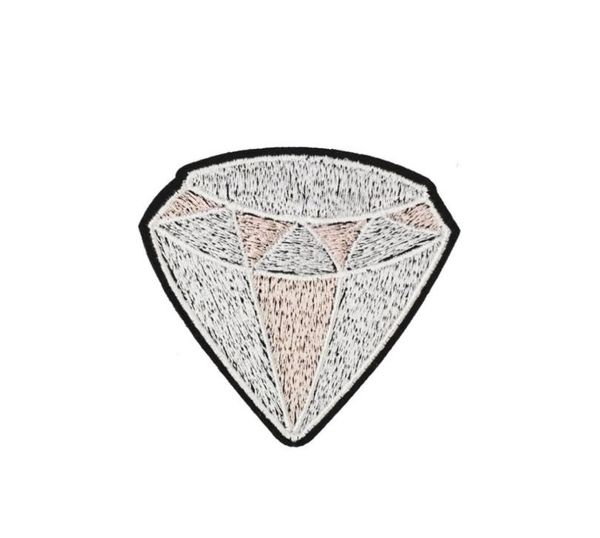 

10pcs silvery diamond badge patches for clothing bags iron on transfer applique patch for jacket jeans sew on embroidery badge diy2823811, Black