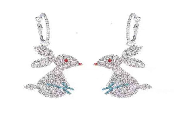 

you are my glory qiao jingjing dili geba same earrings lovely little rabbit diamond versatile earrings5257814, Golden