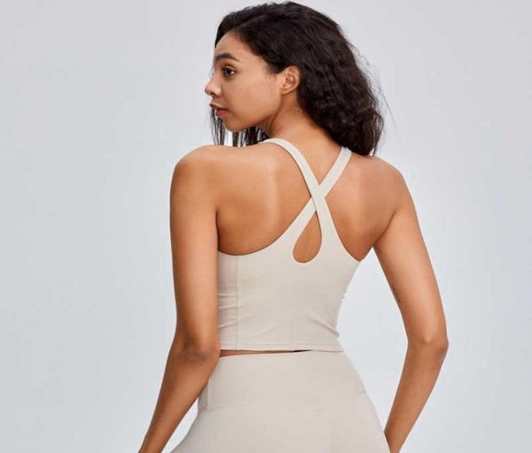 

wide shoulder sports underwear women039s shockproof running gathered yoga training vest back fitness bra2416610, White