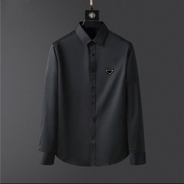 

designer mens casual shirts business long sleeve print letter classic tshirts loose clothing s-4xl r6ei#, White;black