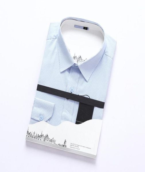 

t striped men shirt 2020 new collar dress fashion long sleeve premium 100 cotton shirting men039s brand shirt2202981, White;black