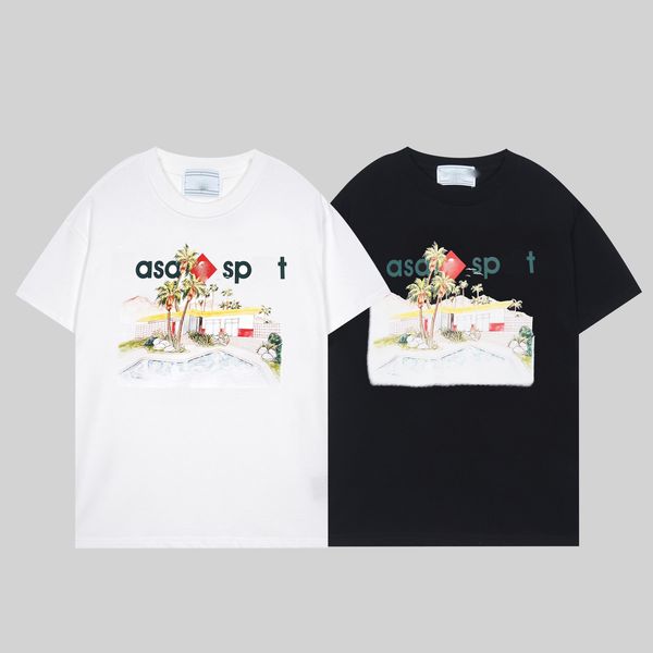 

men's shirt designer t-shirt loose t-shirt alphabet print t-shirt sweatshirt women's t-shirt trend short-sleeved casual shirt crew, White;black