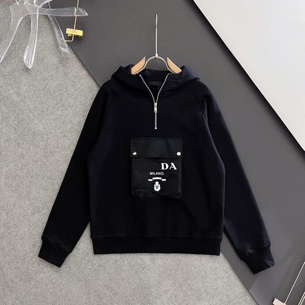 

2023s autumn and winter craft jacquard letter logo fashion long sleeve sweater student casual fleece hoodie l10-100, Black;brown
