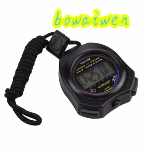 

wholebowaiwen 0057 waterproof digital lcd satch chronograph timer counter sports alarm4359038, Slivery;golden