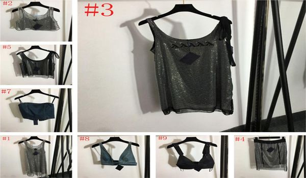 

designer badge dresses vest for women letter print shiny party dress ladies denim 3416951, Black;gray