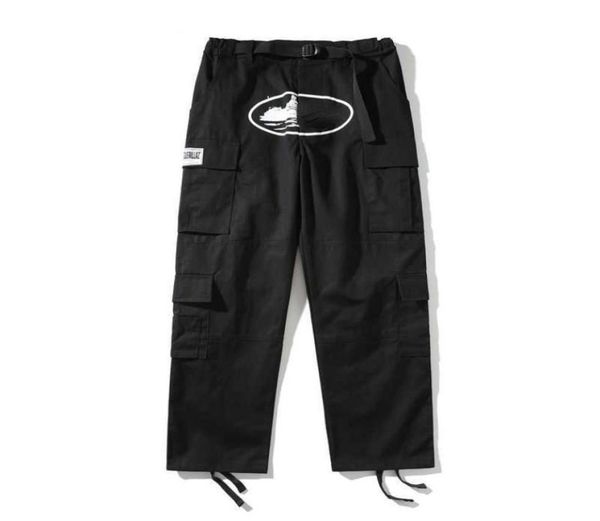 

corte designer pants mens trousers american hip hop retro workwear cargo pants men fashion loose sweatpants5228238, Black