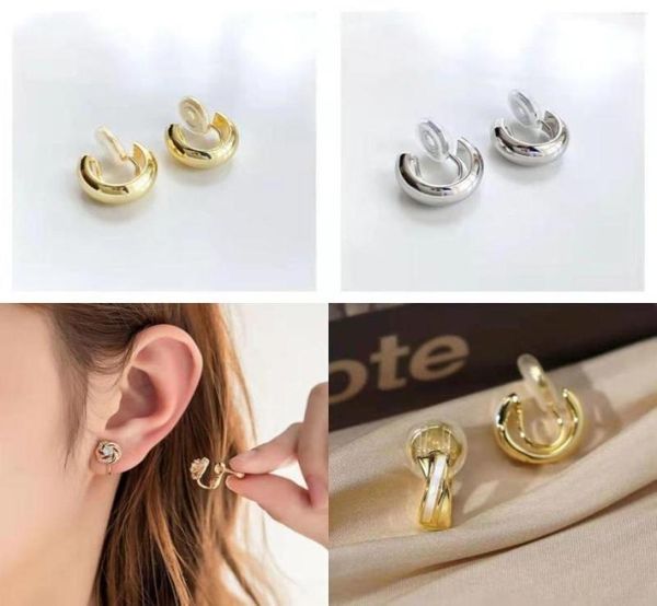 

backs earrings mosquito coil ear clips without pierced women039s simple clip on combination6796587, Silver