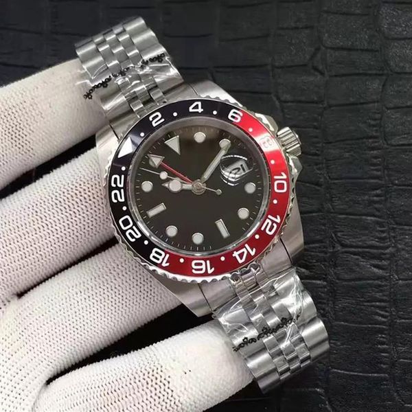 

40mm male automatic mechanical watches 40mm waterproof wristwatches for men stainless steel strap case montre de luxe221v, Slivery;brown