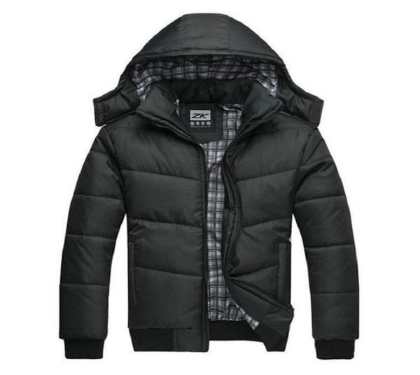 

winter jacket men quilted black puffer coat warm fashion male overcoat parka outwear polyester padded hooded winter coat4509370