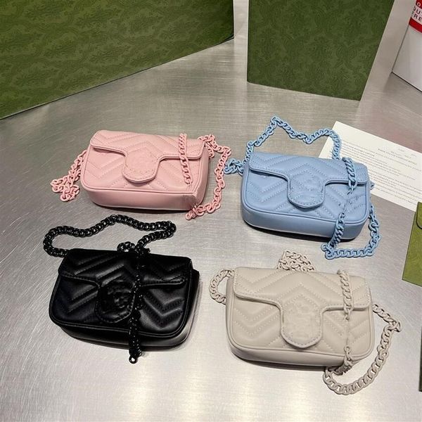 

designers luxurys real leather marmont women shoulder bag fashion gold chain bags cross body pure color female handbags men waist 2575