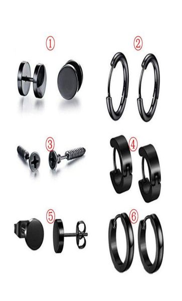 

new 12pcs fashion jewerly stud titanium steel earrings set stainless steel earrings for women men jewelry2407955, Golden;silver