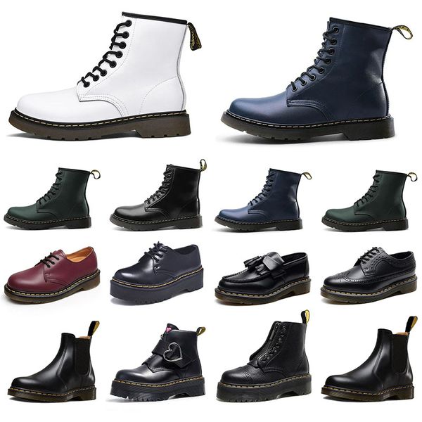 

fashion luxury designer boots platform men women shoes winter snow booties bottom ankle shoes doc martens outdoor sports sneakers big size 3, Black