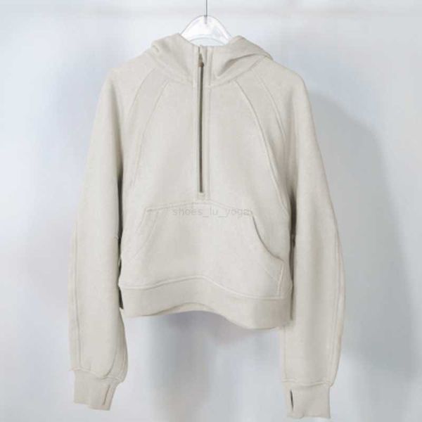 

ll yoga new lu-07 yoga wear perfect oversized fall winter women's pllsh sweater sports hooded round neck long sleeves