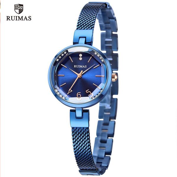 

ruimas women's simple analog blue watches luxury brand quartz watch ladies woman water resistant wristwatch relogio girl 289x, Slivery;brown