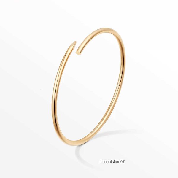 

high edition small model slim nail bracelets bangles for women men aaa cubic zirconia 316l steel designer jewelry luxury designuz0f, Black