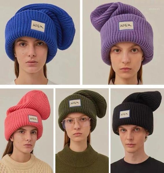 

beanies winter ader patch men women casual adererror caps quality lengthened cold hats13774564