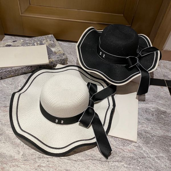 

straw hat women's summer all wear face small visor visor visor face sunscreen uv protection hat empty cap headband cap head circumferen, Blue;gray