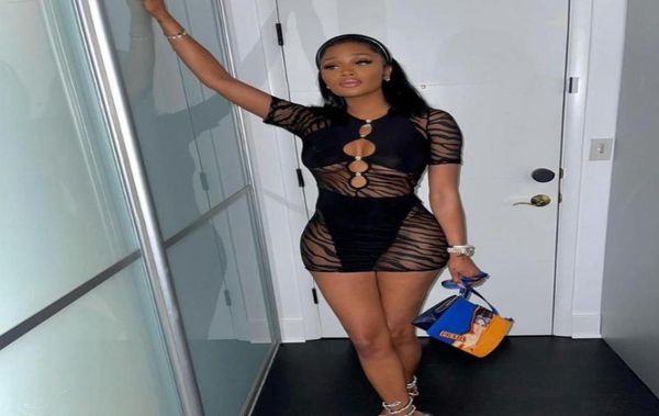 

casual dresses hirigin cut out zebra mesh transparent women039s mini dress for beach holiday party prom night bodycon penc4446346, Black;gray