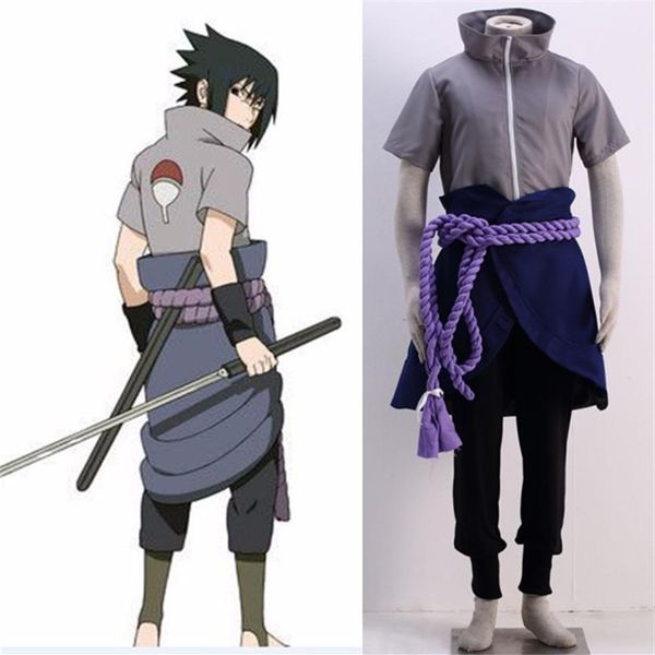 

naruto sasuke uchiha outfit cosplay costume293a, Black