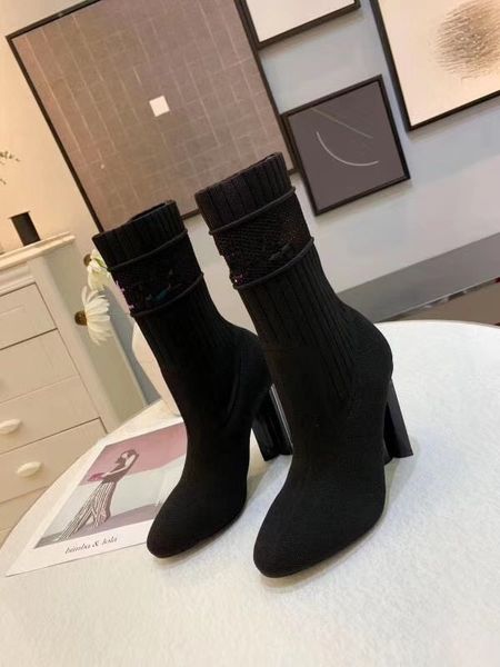 

men women canvas boot designer boots luxury platform shoes casual sneaker ankle booties leather high jumbo lace up mens 0819, Black