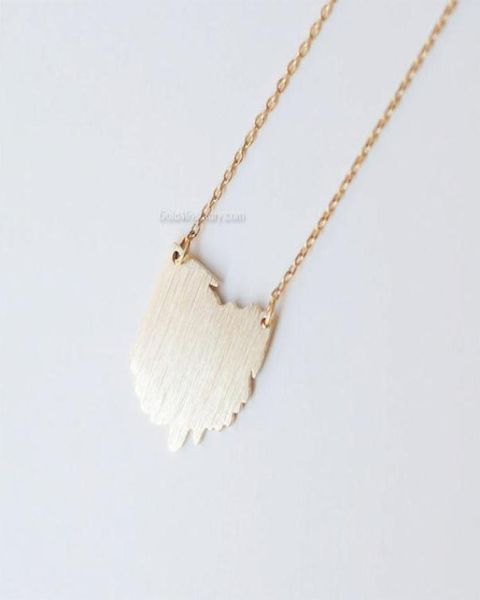 

npc cute outline ohio pendant chain oh state map necklaces america usa for hometown souvenir lucky woman mother men039s family2260607, Silver
