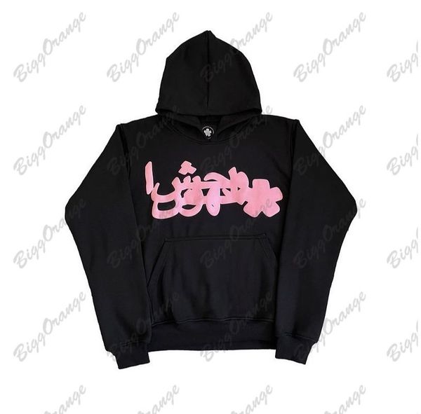 

men's hoodies sweatshirts autumn and winter retro letter printing men hoodie y2k harajuku brand retro couple gothic loose sweater hoodi, Black