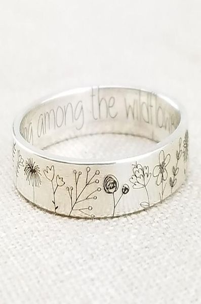 

retro carved women039s band ring simple ancient silver cute dandelion ring1143407