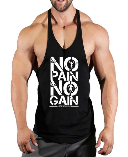 

men039s tank arrivals bodybuilding stringer man cotton gym sleeveless shirt men fitness vest singlet sportswear workou2456290, White;black