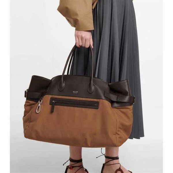

the row bag designer margaux 17 nylon collar large capacity travel handbag tote color collar leather bag for men and women280b