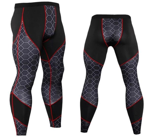 

men039s pants fitness compression men 3d printed mens jogger sportwear tights bese layer skinny male leggings drop6132304, Black