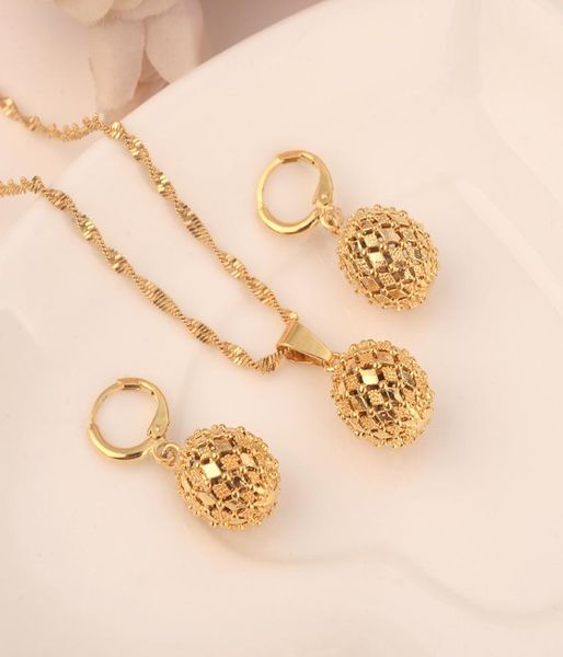 

dubai india gold color hollow beads set women party gift jewelry sets daily wear mother gift diy charms women girls fine jewelry3090345, Black