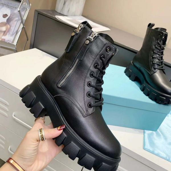 

women boots designers booties oversized leather shoes men ankle martin monolith boot military inspired combat platform womens bottom nylon b, Black