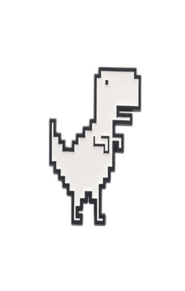 

custom tyrannosaurus enamel pins cute white rex dinosaur brooches bag clothes lapel jewelry for scientific research lovers gifts g8911057, Gray