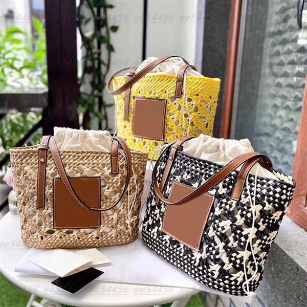 

designer tote shoulder fashion shopping bags womens weave beach nylon leather crossbody bag genuine summer big handba344c