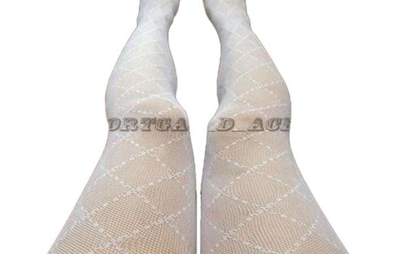 

interlocking letters tights socks womens hollow thin breathable leggings women ins fashion vintage stockings white black pantyhose8846570, Black;white
