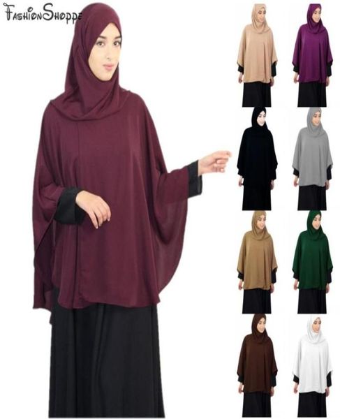 

full cover muslim women prayer shawl niquab long scarf khimar hijab islam large overhead clothes jilbab ramadan arab middle east9707046, Red
